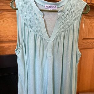 Meri Skye mint green sleeveless top